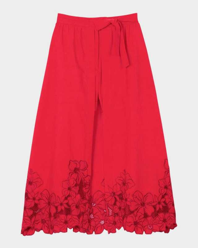 Renelle Floral Lace Layered-Effect Skort